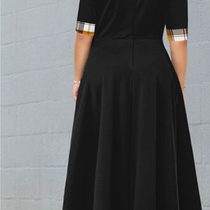 ROTITA Plus Size Decorative Button Ginger Plaid Dress - NWOT